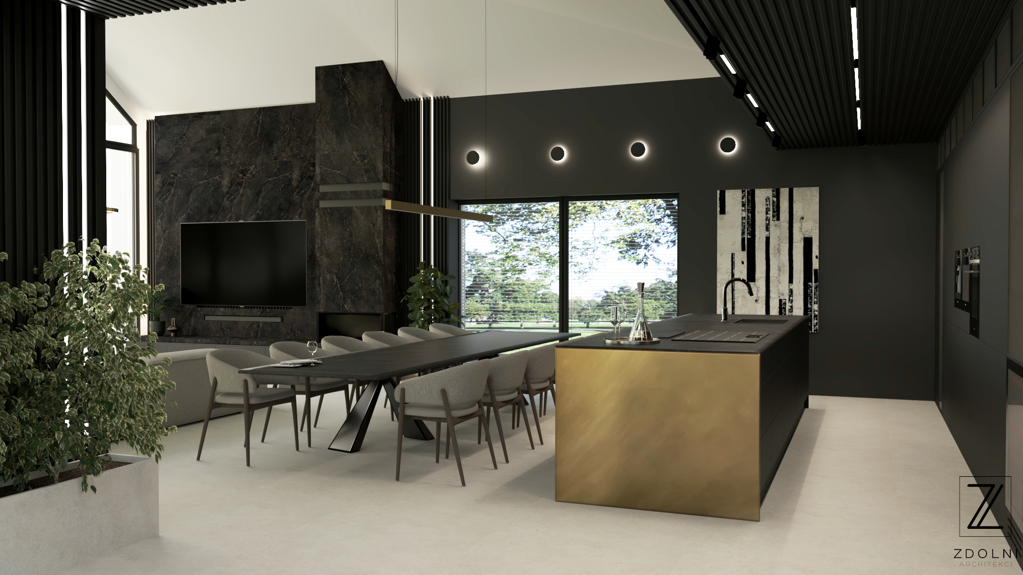 DOM 239 m2, POZNAŃ/Salon z kuchniąw2 (1).jpg